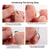 14K Gold plated Square/Oval/Heart Double Hoop Drop Earrings