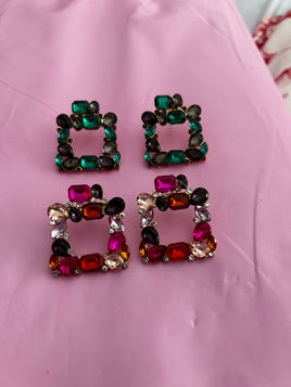 Square Stone Earrings