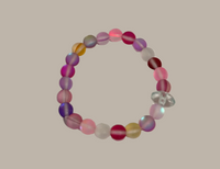 "Vibrant Glass Bead Bracelet"