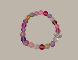"Vibrant Glass Bead Bracelet"
