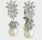 Rhinestone Pearl Drop Earrings