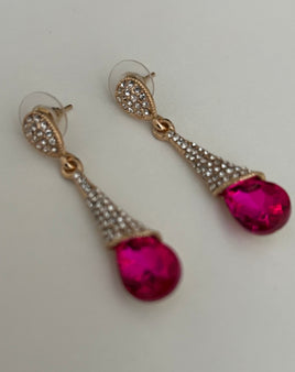 Sparkling Rhinestone Diamante Pendant Drop Earrings