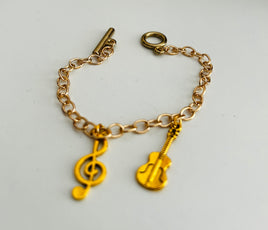 Gold Plated Charm Bracelets - 7-inch Length