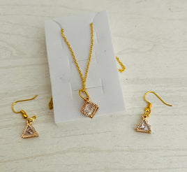 Sparkling Cubic Zirconia Necklace & Earring Set