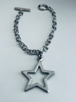 "7-inch Silver Star Charm Bracelet"