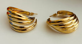 Gold Plated Statement Hoops