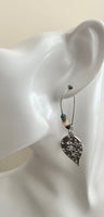 Lush Leaf Beaded Drop Earrings