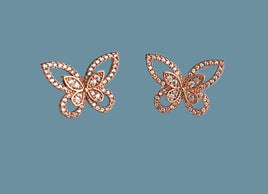 Diamante Butterfly Rhinestone Studs