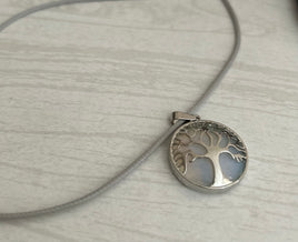 Charming Pendant with Rope Style Chain featuring Tree of Life, Owl, Bird, and Retro Patterns