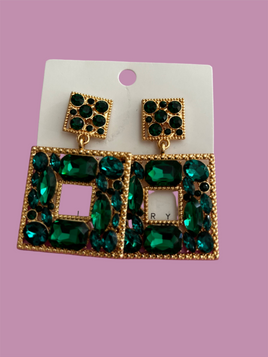 Sparkling Gemstone Drop Earrings